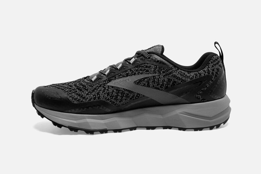 Brooks Running Shoes - Divide Trail Mens - Black/Grey - RZB-043815